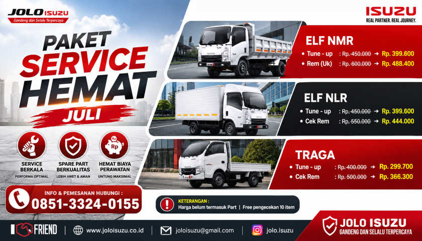 Paket Service Hemat Juli Isuzu